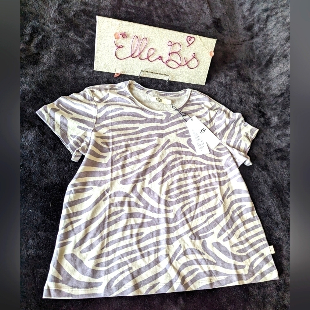 Zebra Print Ugg Tee M